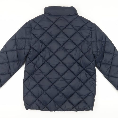 MNG Boys Blue Quilted Jacket 13-14 Years Lined Mid-Length