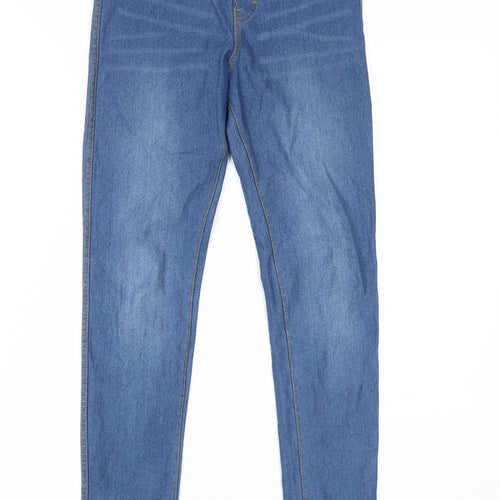 H&M Girls Blue Skinny Jeans, Size 11-12 Years, Stretch Denim