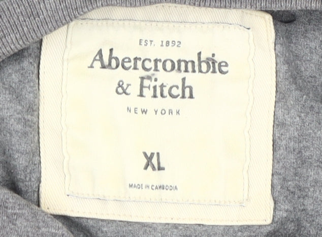 Abercrombie & Fitch Men's Grey XL Logo T-Shirt