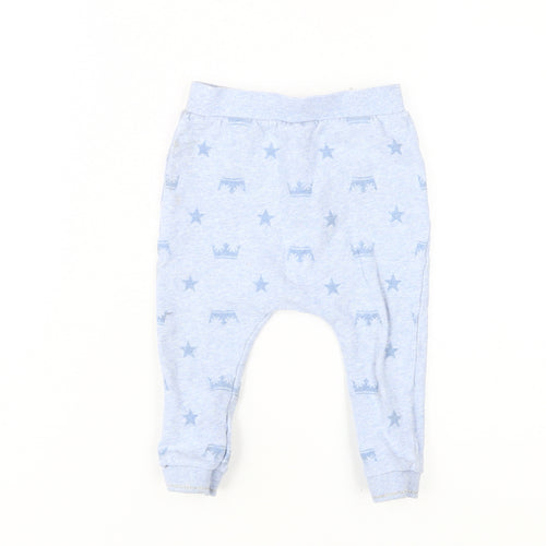 River Island Blue Jogger Trousers 12-18 Months Unisex