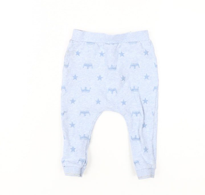 River Island Blue Jogger Trousers 12-18 Months Unisex