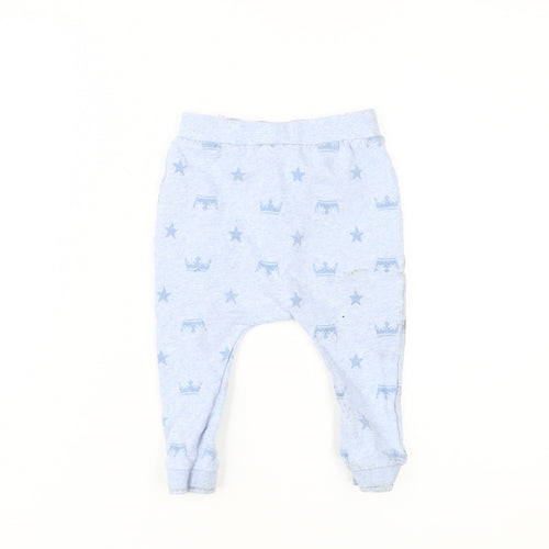 River Island Blue Jogger Trousers 12-18 Months Unisex