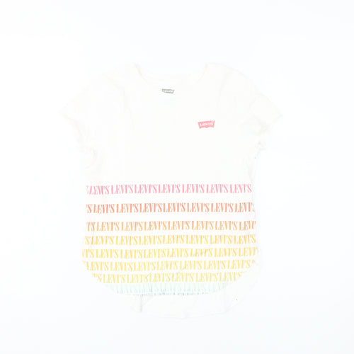 Levi's Girls White Graphic Print T-Shirt 10-11 Years