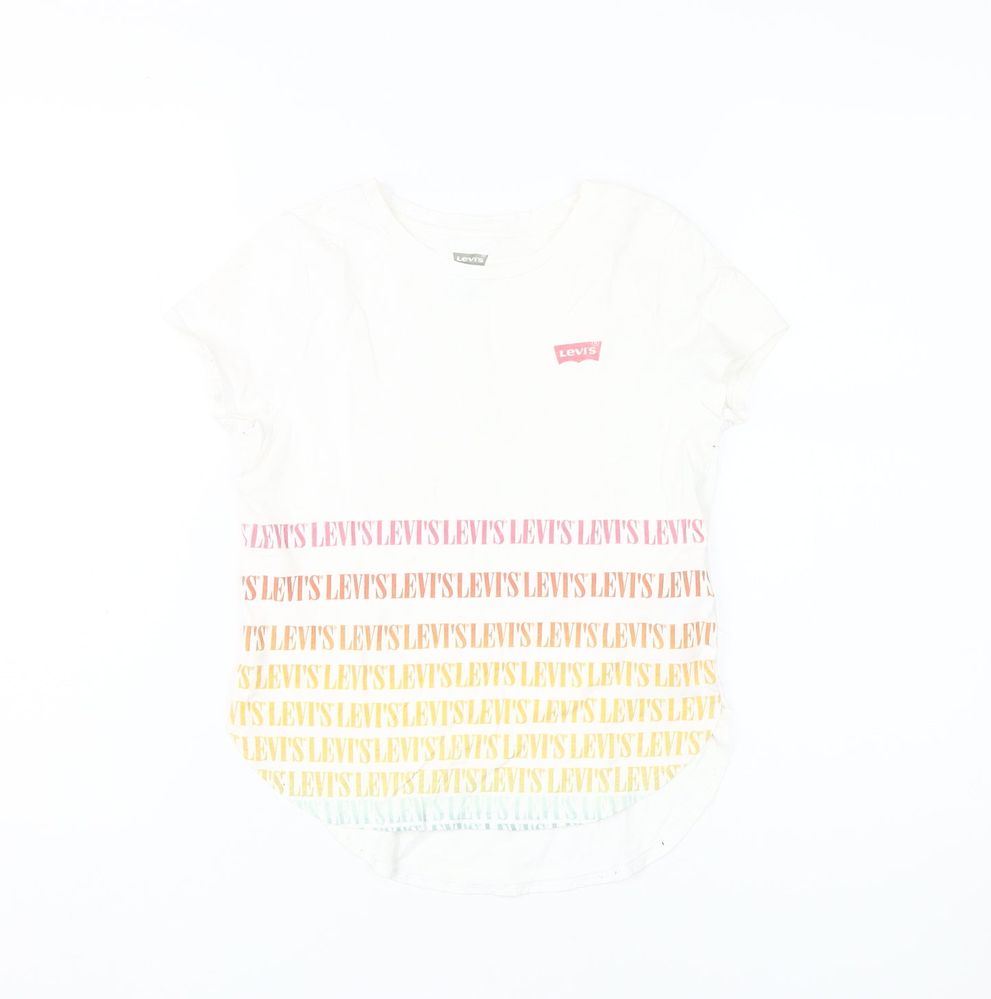 Levi's Girls White Graphic Print T-Shirt 10-11 Years