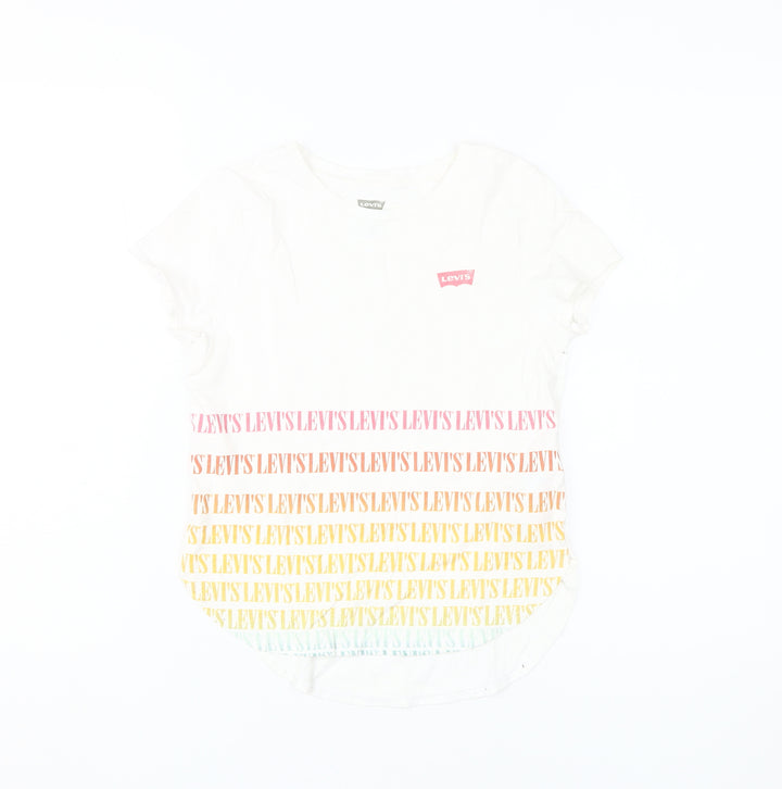 Levi's Girls White Graphic Print T-Shirt 10-11 Years