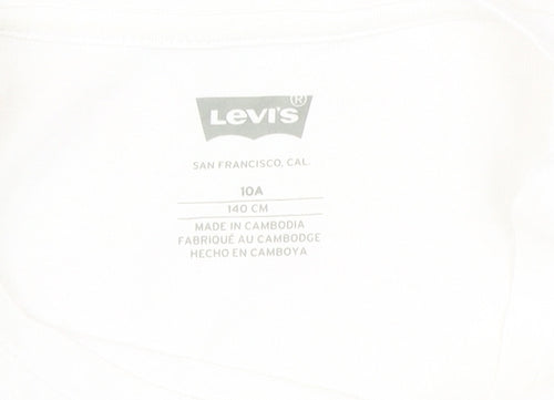 Levi's Girls White Graphic Print T-Shirt 10-11 Years