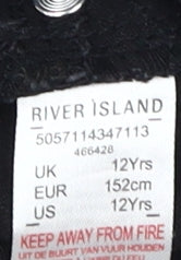 River Island Girls Black Skinny Jeans 12 Years