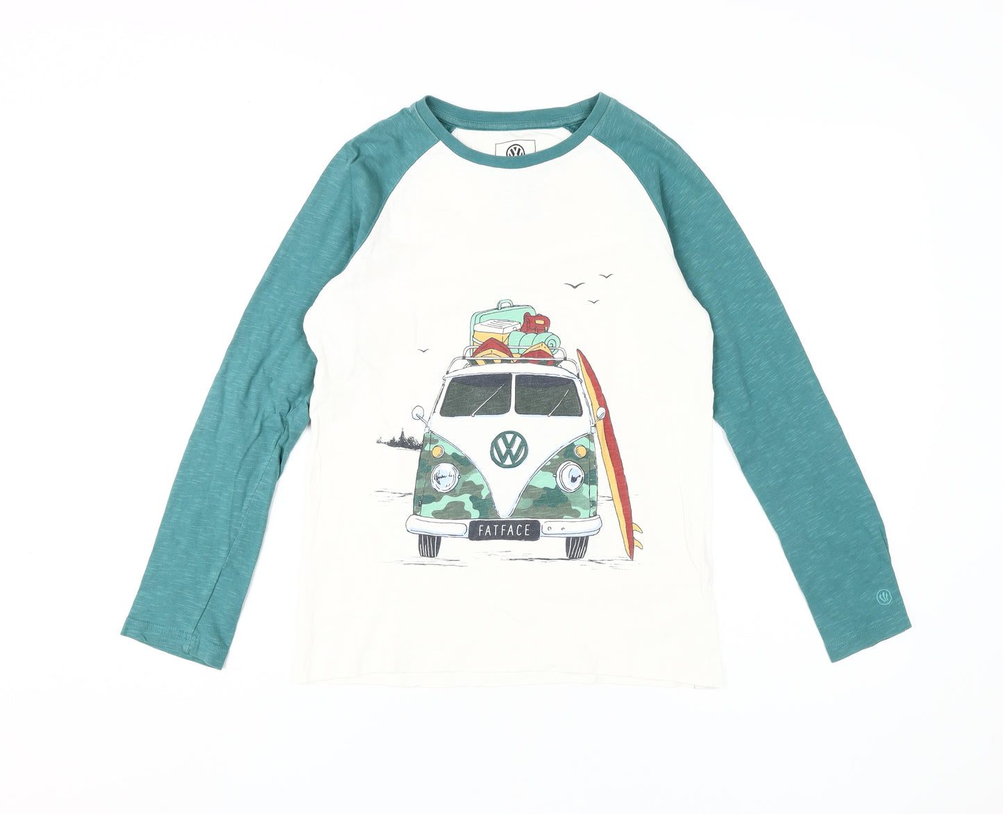 FatFace Boys Multicoloured Long Sleeve T-Shirt Size 10-11