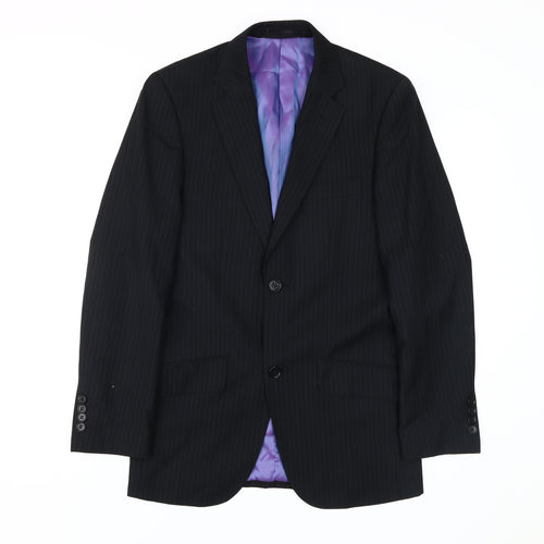 Sublissimo Men's Black Suit Jacket - Size 44, Classic Style