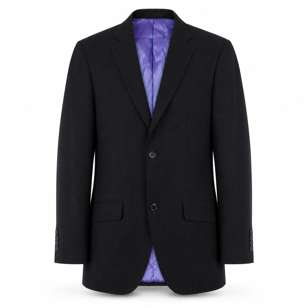 Front view of Sublissimo Men's Black Suit Jacket -, size 44, Classic Style