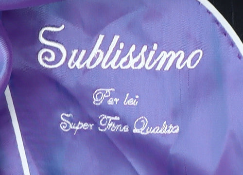 Sublissimo Men's Black Suit Jacket - Size 44, Classic Style