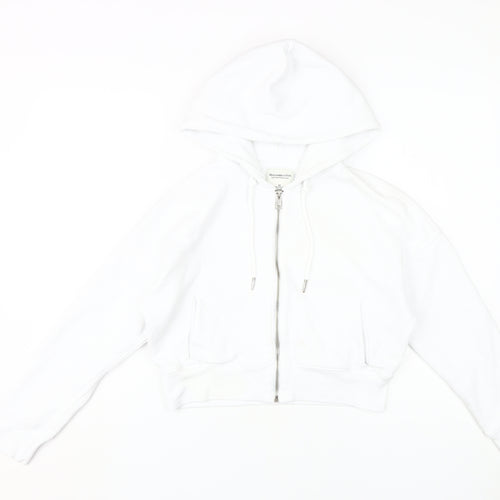 Abercrombie & Fitch Women’s White XS Full Zip Hoodie