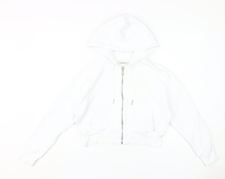Abercrombie & Fitch Women’s White XS Full Zip Hoodie