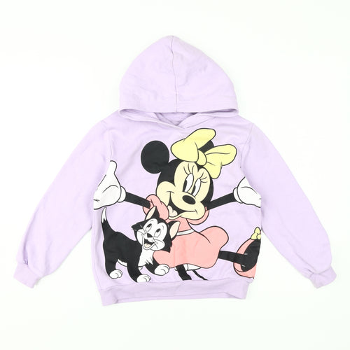 H&M Disney Girls Purple Hoodie 7-8 Years Minnie Mouse