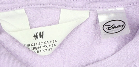 H&M Disney Girls Purple Hoodie 7-8 Years Minnie Mouse