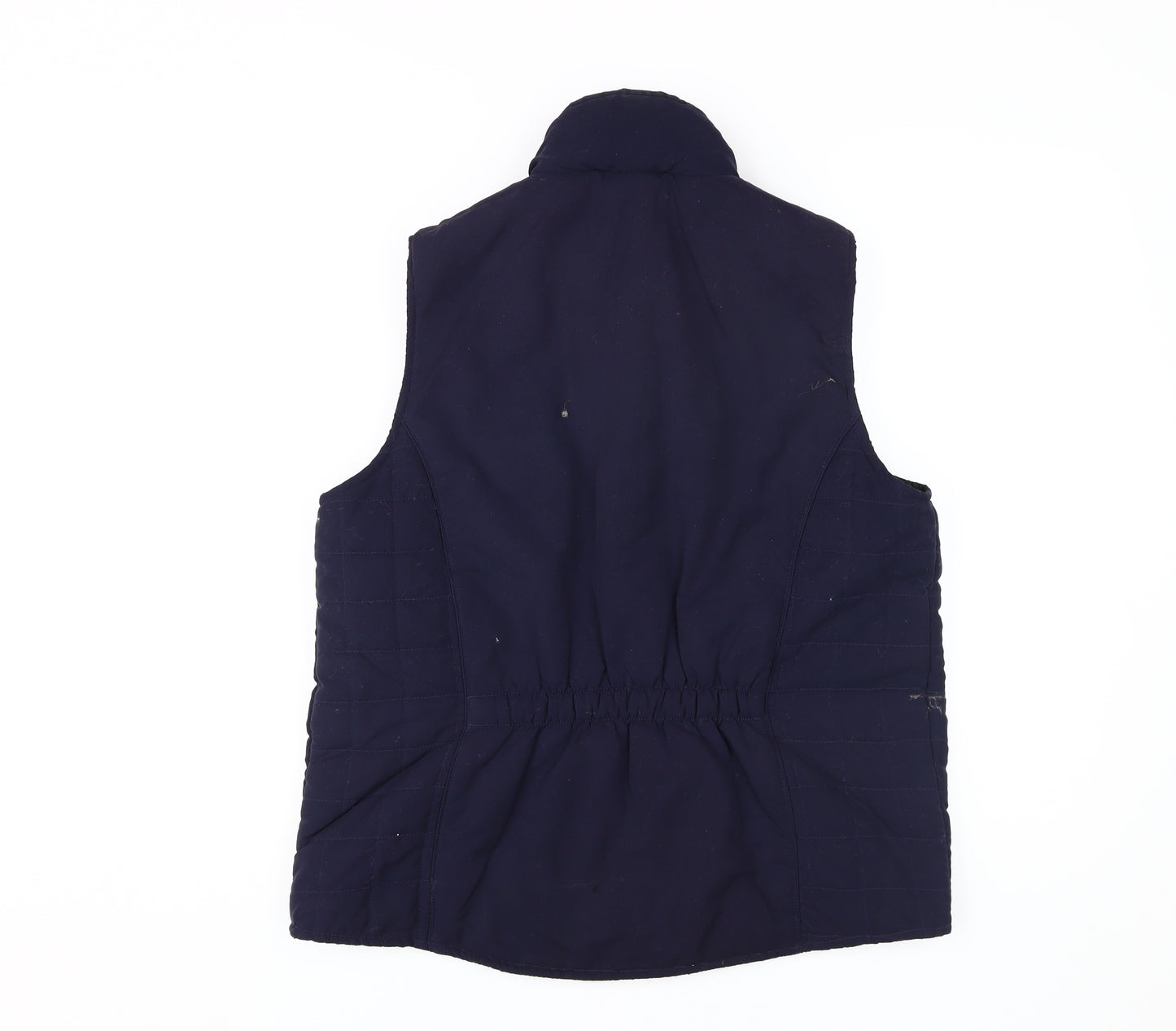 Puffa Women's Blue Vest M Full Zip Casual Waistcoat