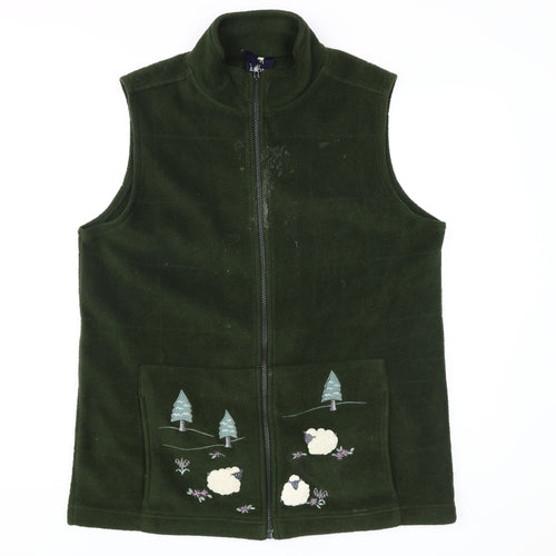 Tulchan Women's Green Fleece Waistcoat S