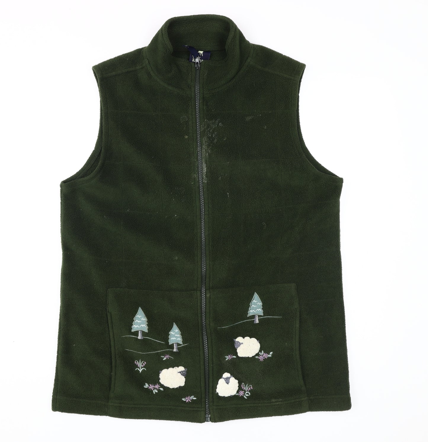 Tulchan Women's Green Fleece Waistcoat S