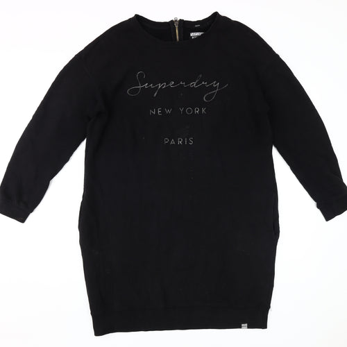 Superdry Women's Black T-Shirt Dress M