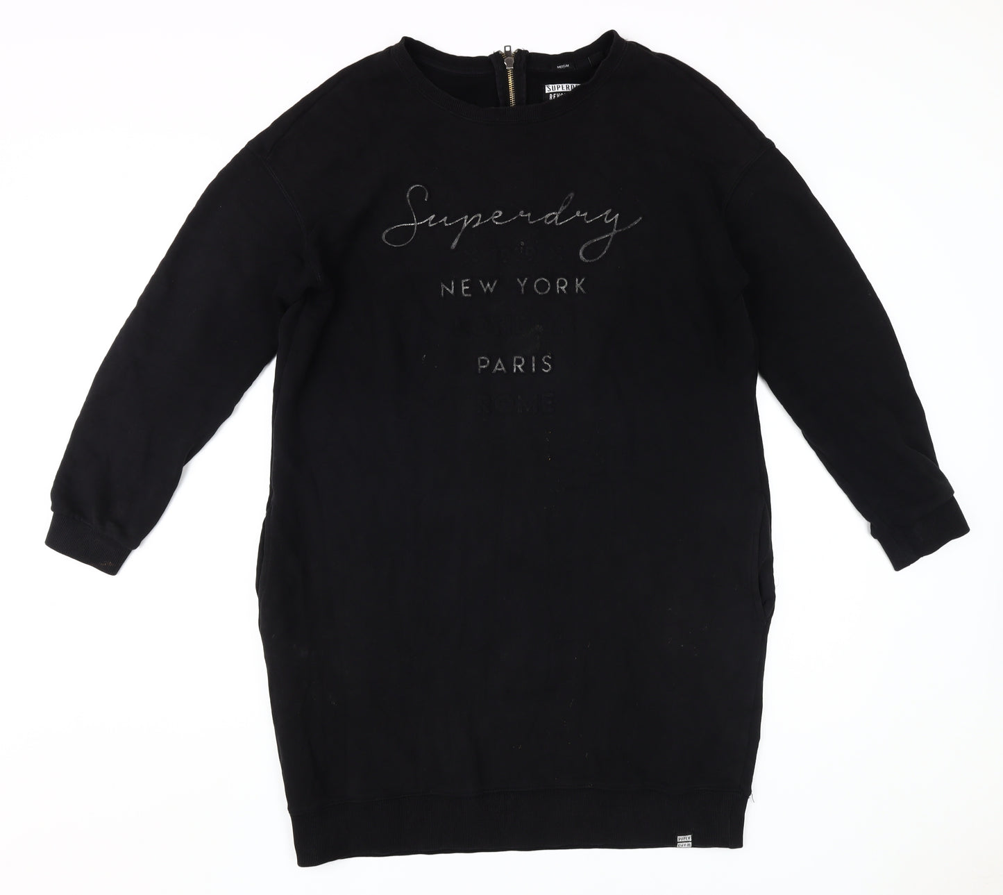 Superdry Women's Black T-Shirt Dress M