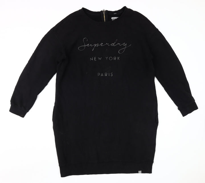 Superdry Women's Black T-Shirt Dress M