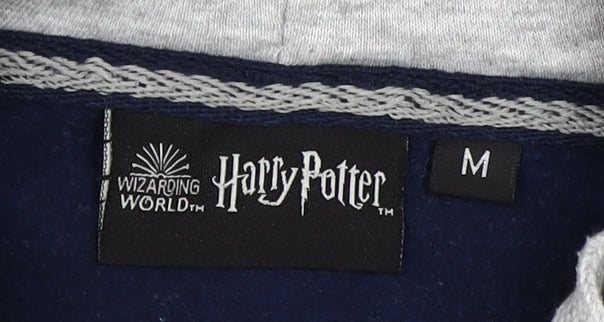 Harry Potter Unisex Blue Hoodie M Ravenclaw Embroidered