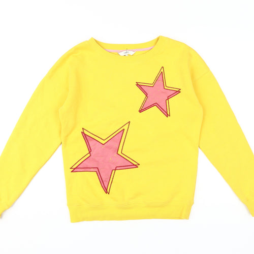 Next Women Yellow Star Sweatshirt Size 6
