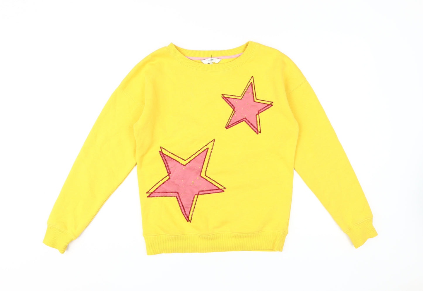 Next Women Yellow Star Sweatshirt Size 6