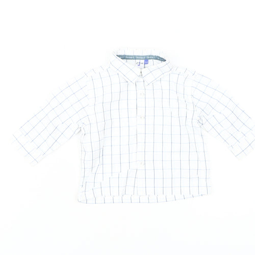 Jasper Conran Boys White Check Button-Up Shirt 6-9 Months