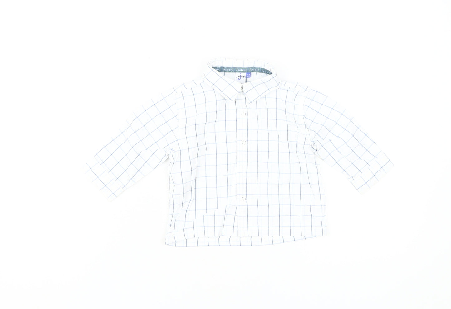 Jasper Conran Boys White Check Button-Up Shirt 6-9 Months