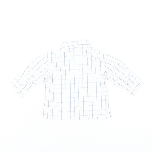 Jasper Conran Boys White Check Button-Up Shirt 6-9 Months