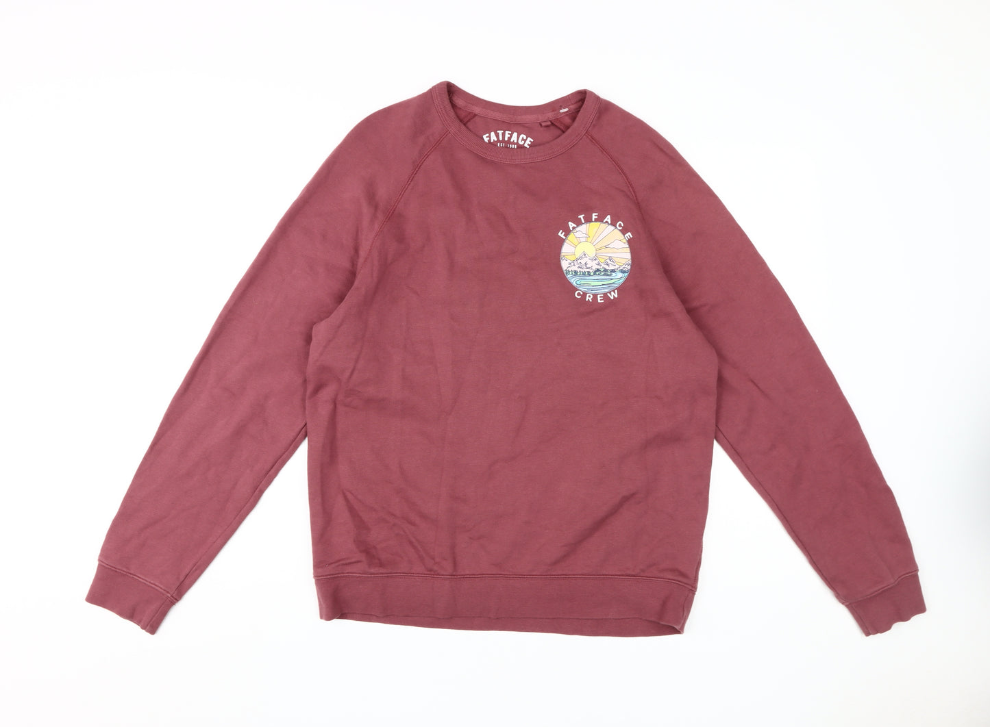 FatFace Men's Red Graphic Print Pullover Sweatshirt S