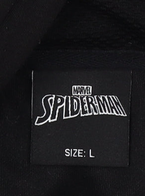 Marvel Spiderman Men's Black Hoodie, Size L