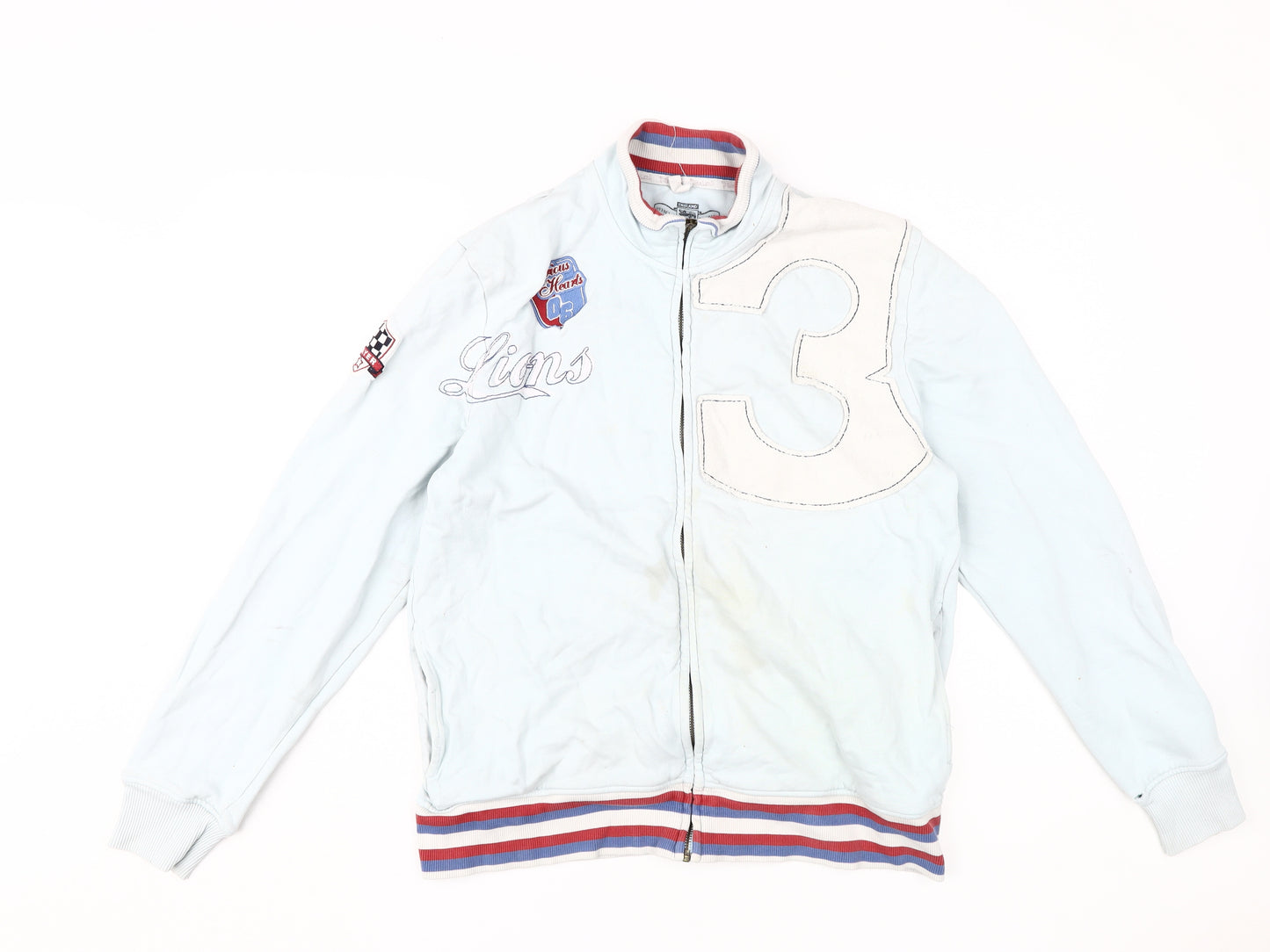 Next Men's Blue Full Zip Hoodie, Size M - England Sports Theme