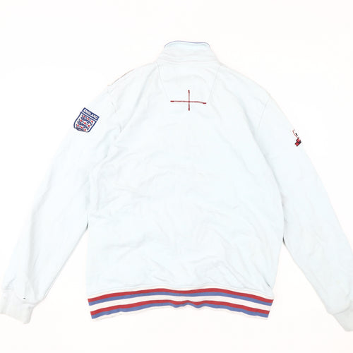 Next Men's Blue Full Zip Hoodie, Size M - England Sports Theme