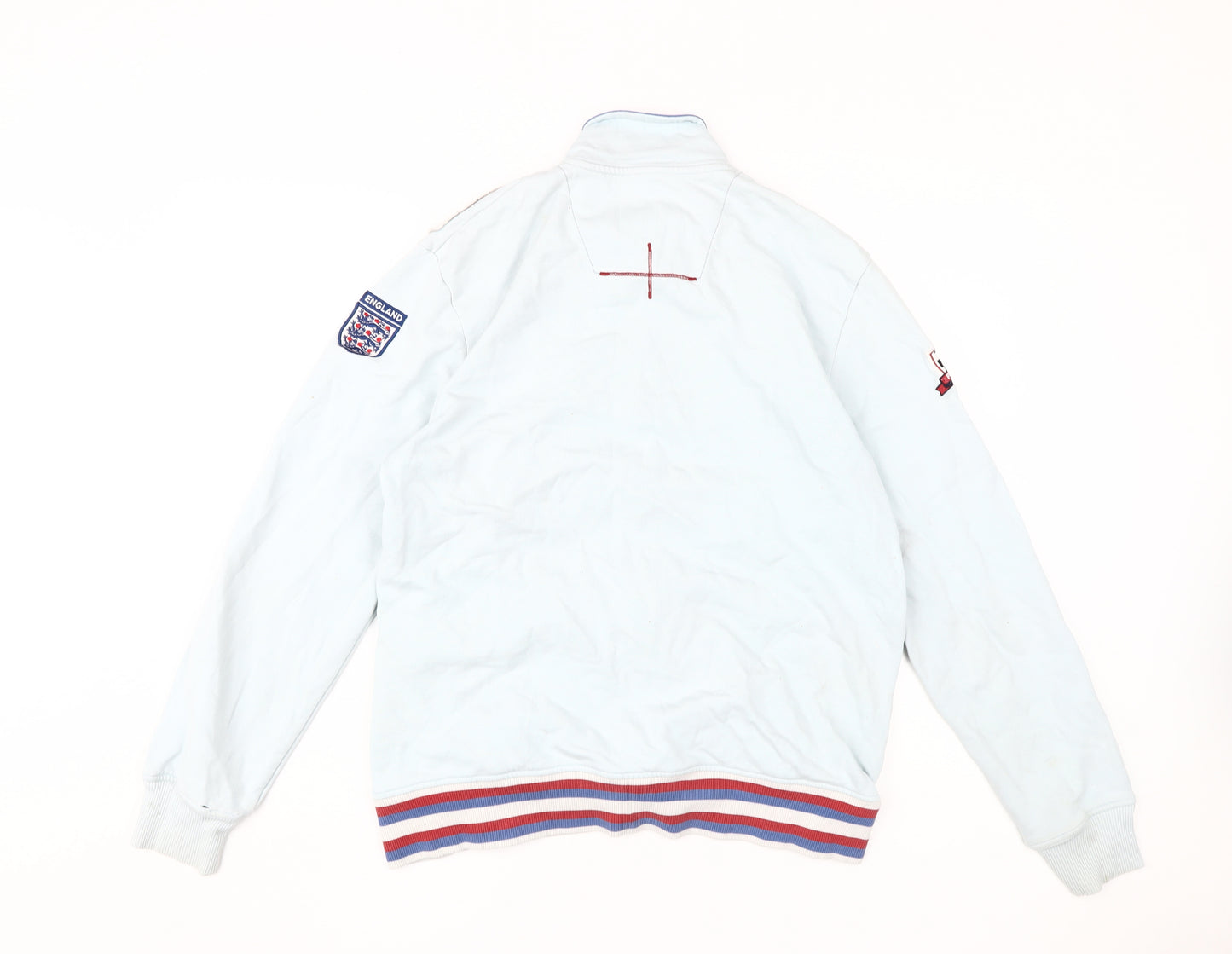 Next Men's Blue Full Zip Hoodie, Size M - England Sports Theme