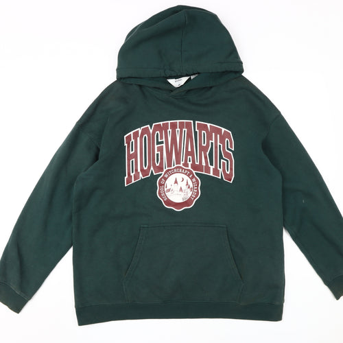 H&M Unisex Kids Green Harry Potter Pullover Hoodie, 12-14Y