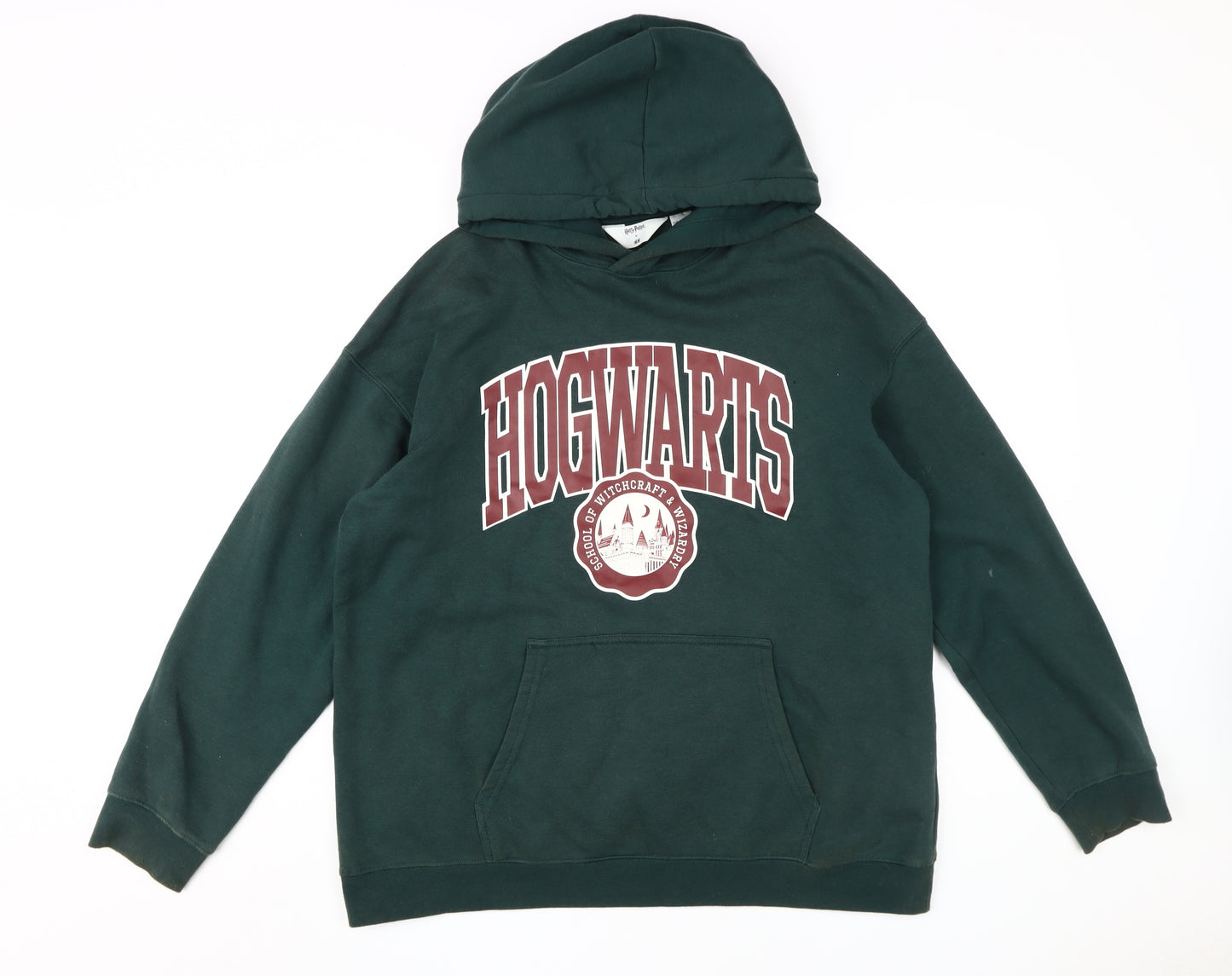 H&M Unisex Kids Green Harry Potter Pullover Hoodie, 12-14Y