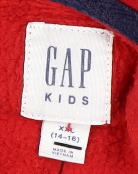 GAP Boys Red Pullover Hoodie, XL, Casual, Autumn, Winter