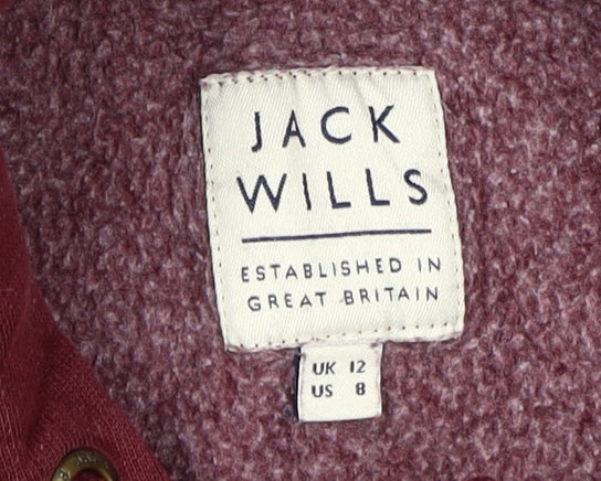 Jack Wills Women's Red Pullover Hoodie Size 12