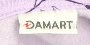 Damart Women's Purple Floral Jacket, M, Casual Zip Style