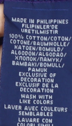 Ralph Lauren Women's Purple Striped T-Shirt, M