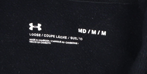 Under Armour Boys Black Pullover Hoodie M Relaxed Fit