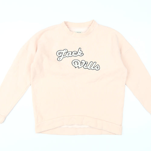 Jack Wills Women's Pink Pullover Sweatshirt Size 8