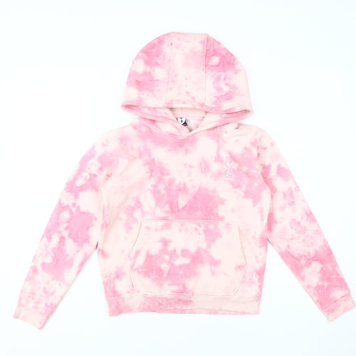 Official Merchandise Girls Pink Tie-Dye Pullover Hoodie 11-12Y