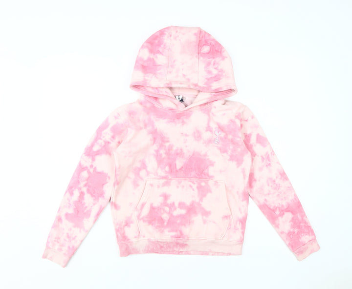 Official Merchandise Girls Pink Tie-Dye Pullover Hoodie 11-12Y