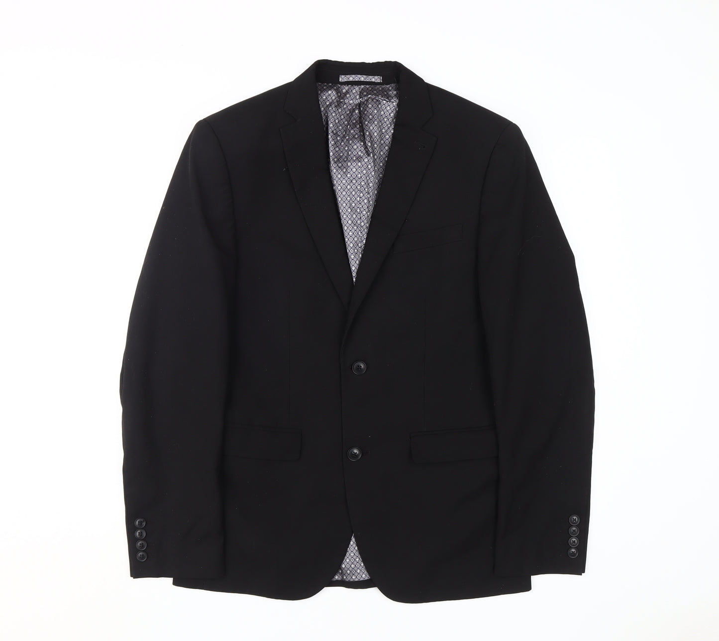 Next Men's Black Regular Fit Blazer Jacket 38R