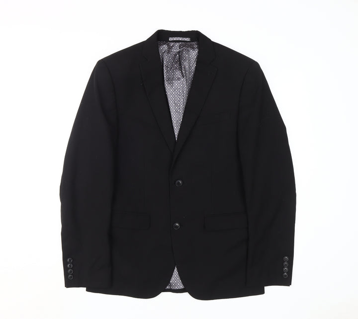 Next Men's Black Regular Fit Blazer Jacket 38R