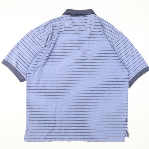 Head Men's Blue XL Striped Polo Shirt - Classic Casual Style