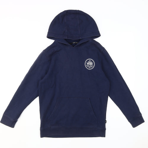 Vans Boys Blue Pullover Hoodie M - Skate Style